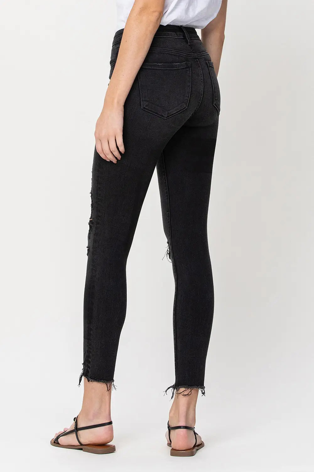 Mid Rise Skinny Cropped Jeans by Flying Monkey